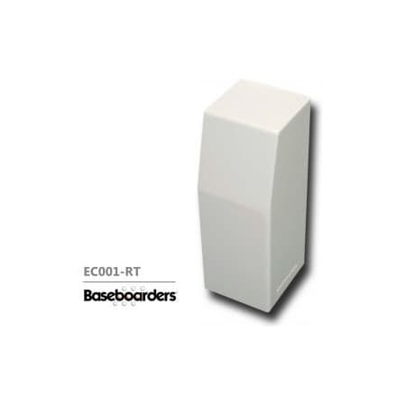 Buss General Partner Co Ltd Baseboarders Premium Series Steel Easy Slip-on Baseboard Right Side CLOSED Endcap, White EC001-RT-WHT